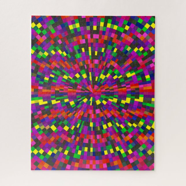 Colorful Geometric Difficult Jigsaw Puzzle (Vertical)