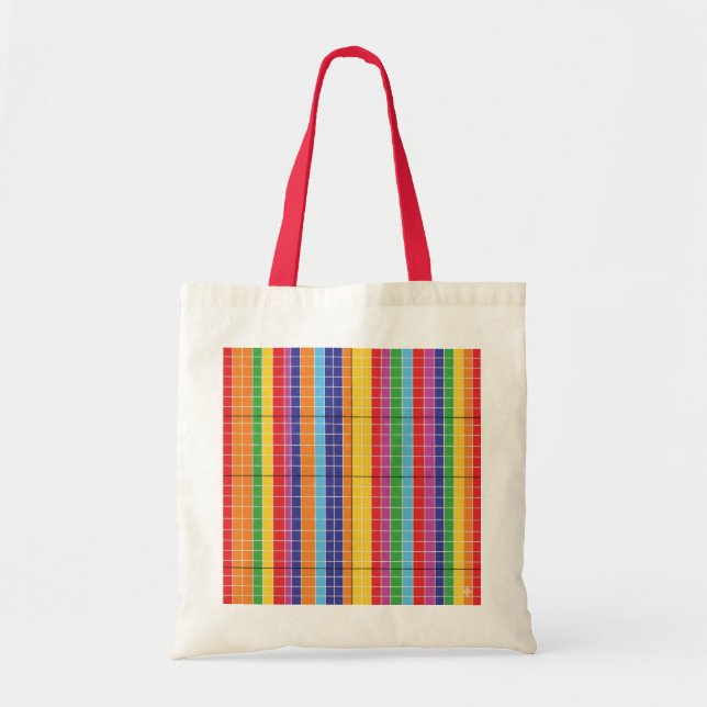 Colorful Geometric Pattern Tote Bag | Modern Abstr (Devant)