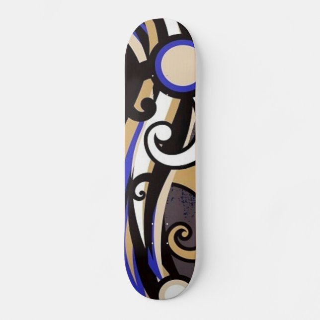 Colorful Grange Dance Skateboard Abstrait (Recto)