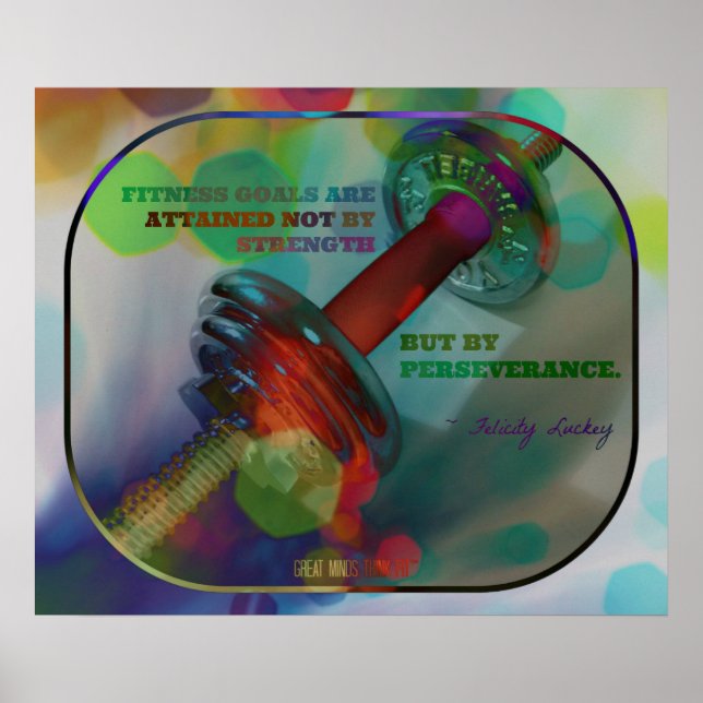 Colorful Gym Poster with Weights 07 (Devant)