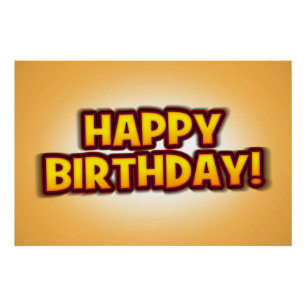 Colorful Happy Birthday Party Poster du mur