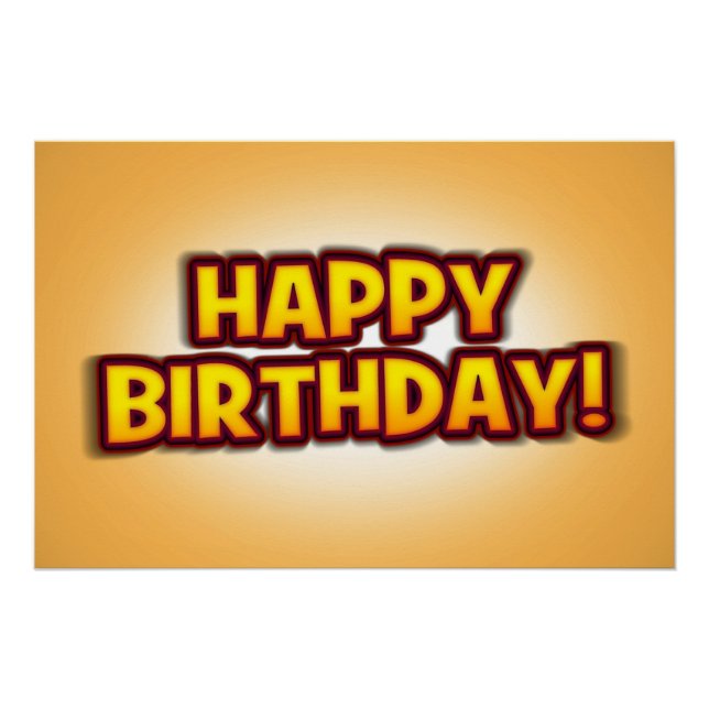 Colorful Happy Birthday Party Poster du mur (Devant)