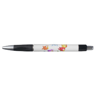 Colorful Happy Flying Birds Stylo Funny Sparrows
