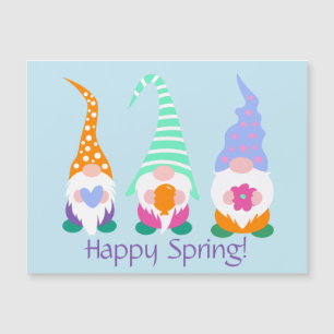Colorful Happy Spring Gnomes Salutations