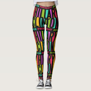 Colorful Hillary Clinton 2016 leggings