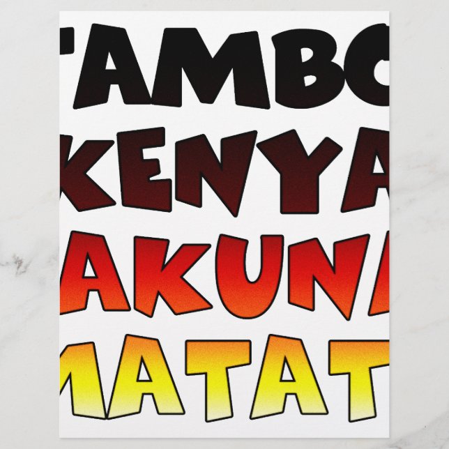 Colorful Kenyan Cheer : Jambo Hakuna Matata Deligh (Devant)