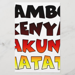 Colorful Kenyan Cheer : Jambo Hakuna Matata Deligh