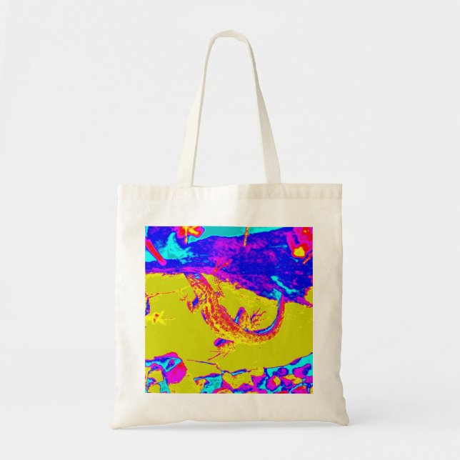 colorful lizard tote bag (Devant)