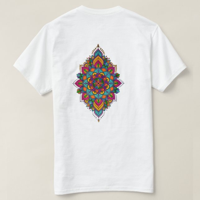 Colorful Mandala Back Print T-Shirt (Design dos)