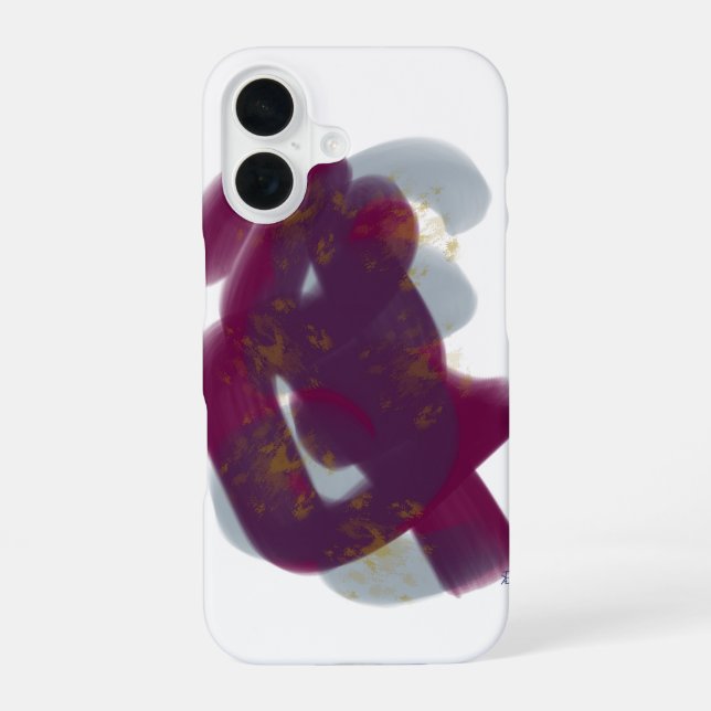 Colorful Minimal Abstrait Artwork iPhone 16 Coque (Verso)