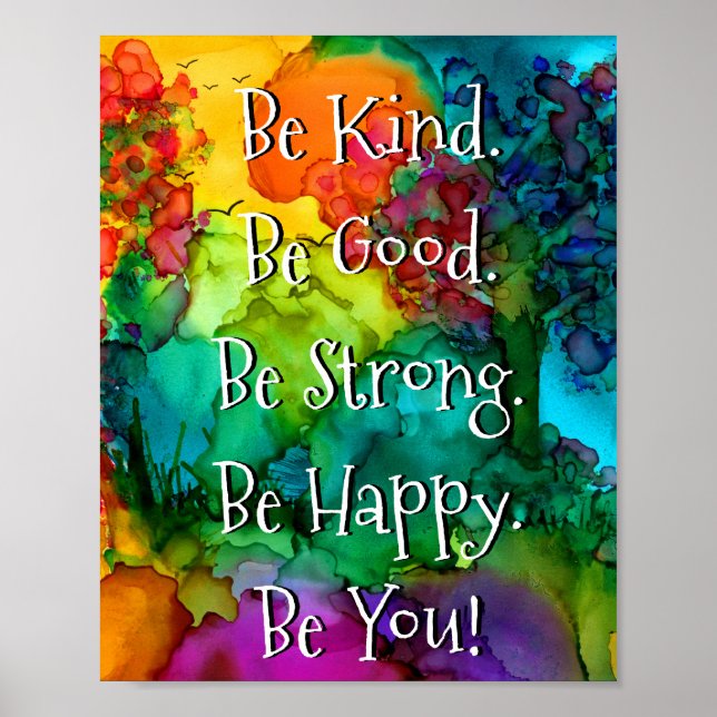 Colorful Motivational & Inspirations Words Poster (Devant)
