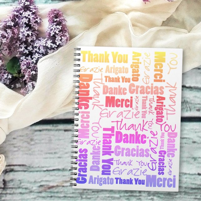 Colorful Multilingua Merci Gratitude Journal (Créateur téléchargé)