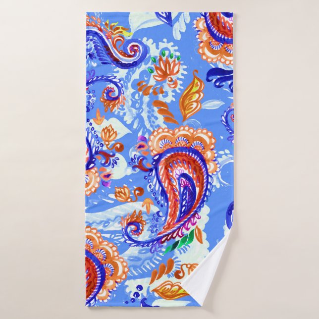 Colorful paisible sans couture motif (Serviette de bain)