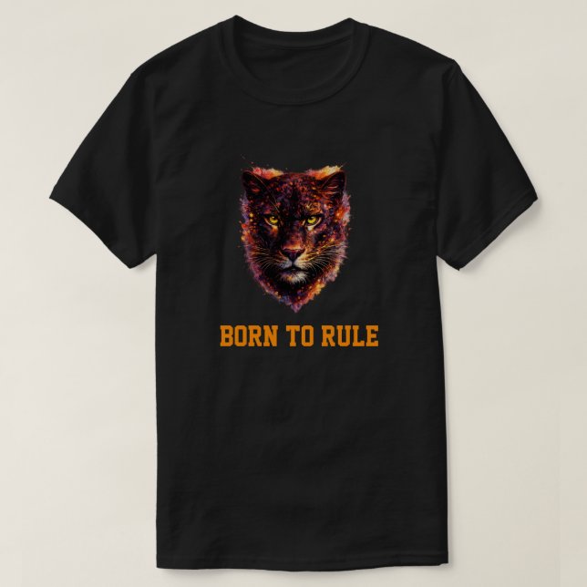 Colorful Panther Face Artistic T-Shirt (Design devant)