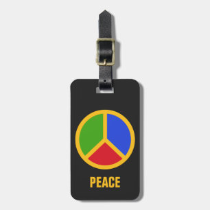 Colorful Peace Sign étiquette bagage personnalisée