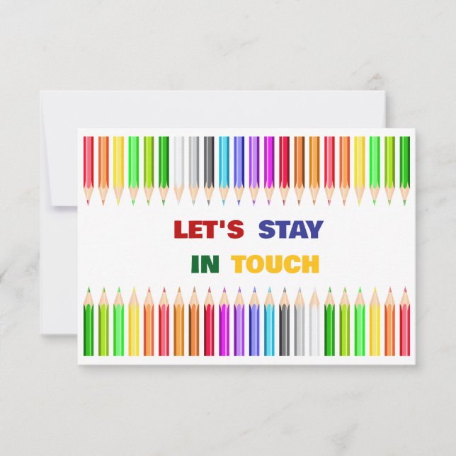 Colorful Pencils Playdate Invitation (Devant)