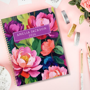 Colorful Personnalisé 2026 Floral Nom Quotidien