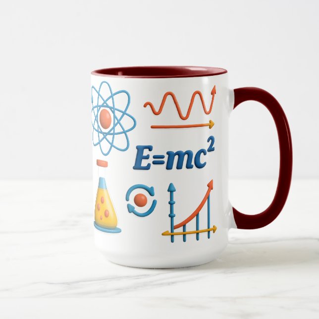 Colorful Science and Physics Ceramic Mug (Droite)