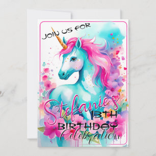 Colorful Spirit Pony 17 Anniversaire Invitation