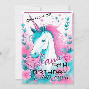 Colorful Spirit Pony 19 Anniversaire Invitation