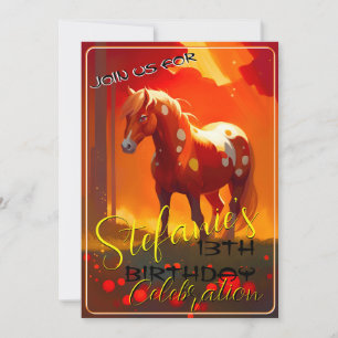 Colorful Spirit Pony 21 Anniversaire Invitation
