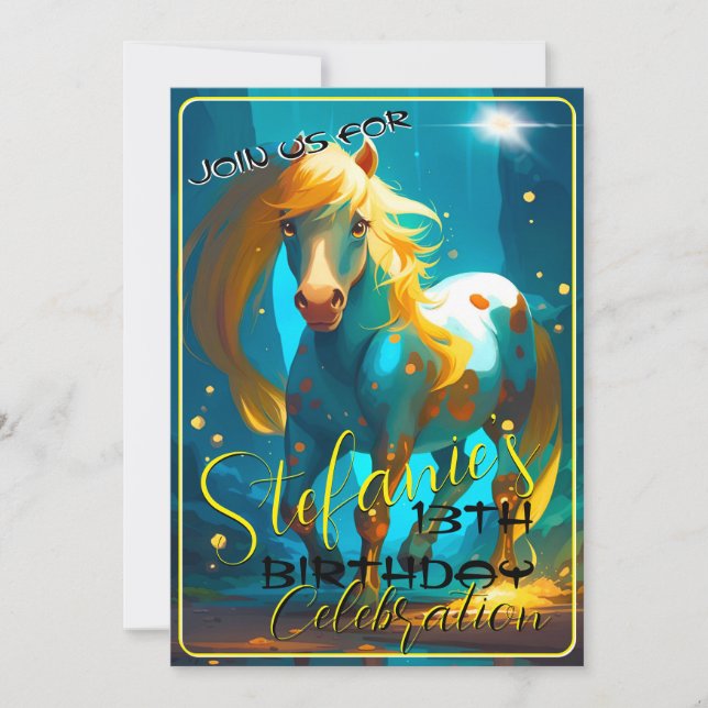 Colorful Spirit Pony 23 Anniversaire Invitation (Devant)