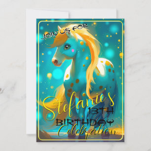 Colorful Spirit Pony 26 Anniversaire Invitation