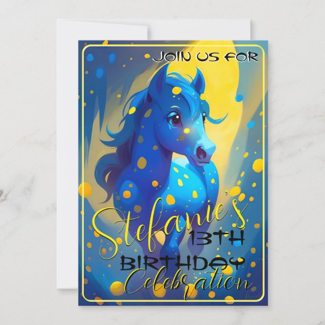 Colorful Spirit Pony 30 Anniversaire Invitation (Devant)