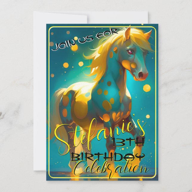 Colorful Spirit Pony 41 Anniversaire Invitation (Devant)