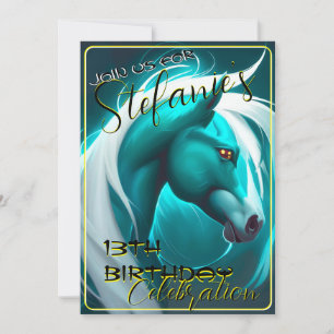 Colorful Spirit Pony 56 Anniversaire Invitation