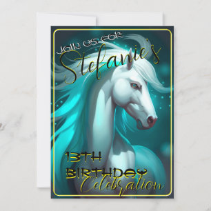 Colorful Spirit Pony 58 Anniversaire Invitation