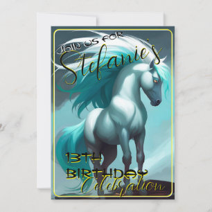 Colorful Spirit Pony 59 Anniversaire Invitation