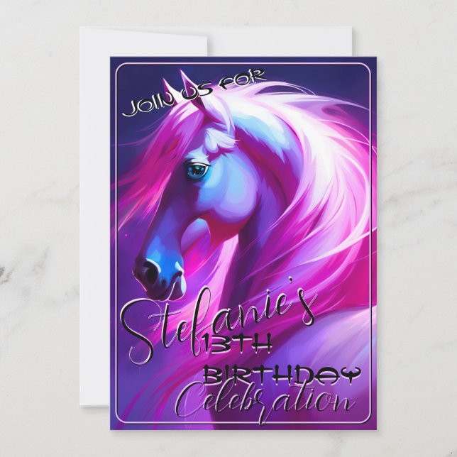 Colorful Spirit Pony 60 Anniversaire Invitation (Devant)