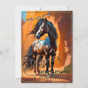 Colorful Spirit Pony 65 Anniversaire Invitation