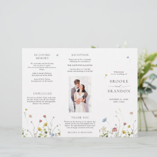Colorful Spring Fleur sauvage Meadow Wedding Progr