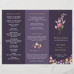 Colorful Spring Fleur sauvage Meadow Wedding Progr