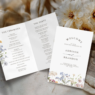 Colorful Spring Fleur sauvage Meadow Wedding Progr
