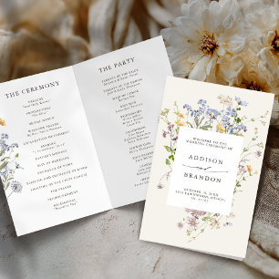 Colorful Spring Fleur sauvage Meadow Wedding Progr