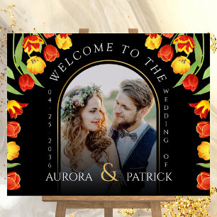 Colorful Spring Tulip Photo Mariage Affiche de bie