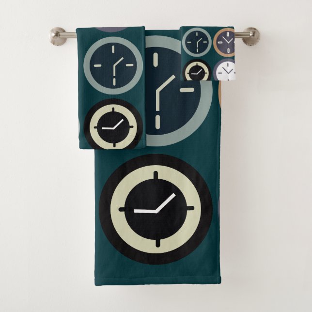 Colorful Time Clock Pattern Watchmaker Horologist (En situation)