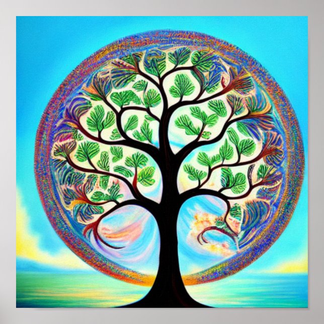 Colorful Tree of Life Poster (Devant)
