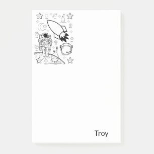 Coloriage Astronautes Aliens Post-it Notes
