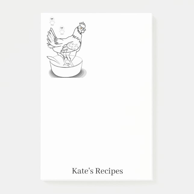 Coloriage de poulets avec des Post-it (Devant)