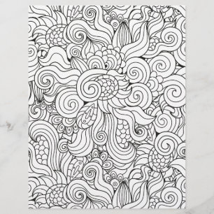Coloriage Page Flower Explosion Papier