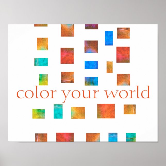 colorier votre monde poster citation moderne chic (Devant)