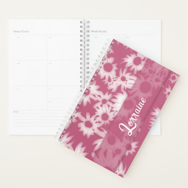 Coloriez-moi Planner Marguerites Roses (Devant avec enveloppe)