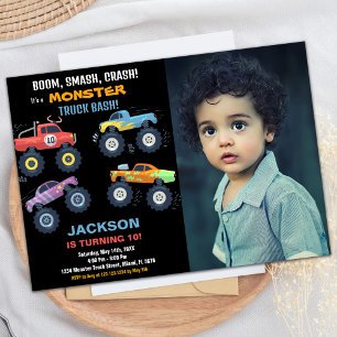 Colors Monster Camion Invitations Anniversaire Pho