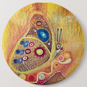 Colossal, 15,2 cm (6") Badge Rond Papillon