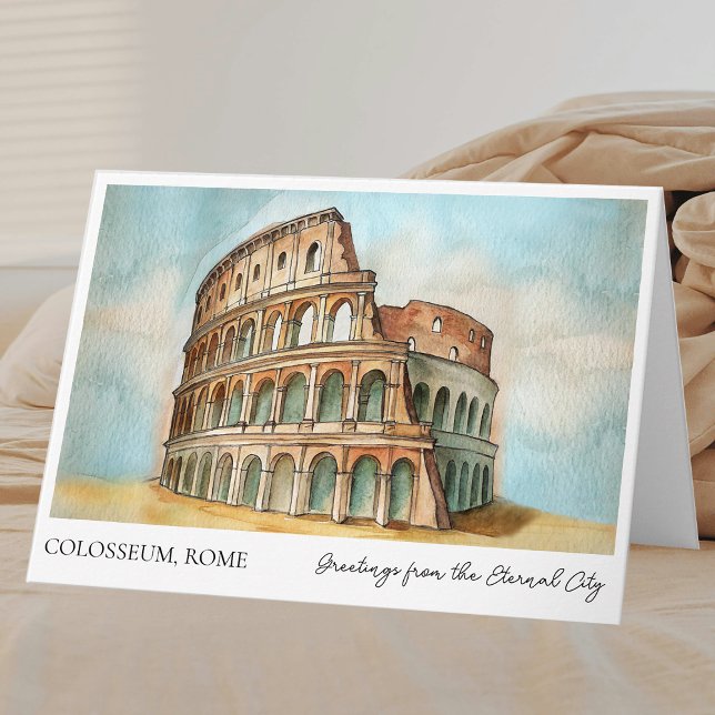Colosseum Rome Italie Tourisme Carte de voeux (Colosseum Rome Italy  retriment Greeting Card)