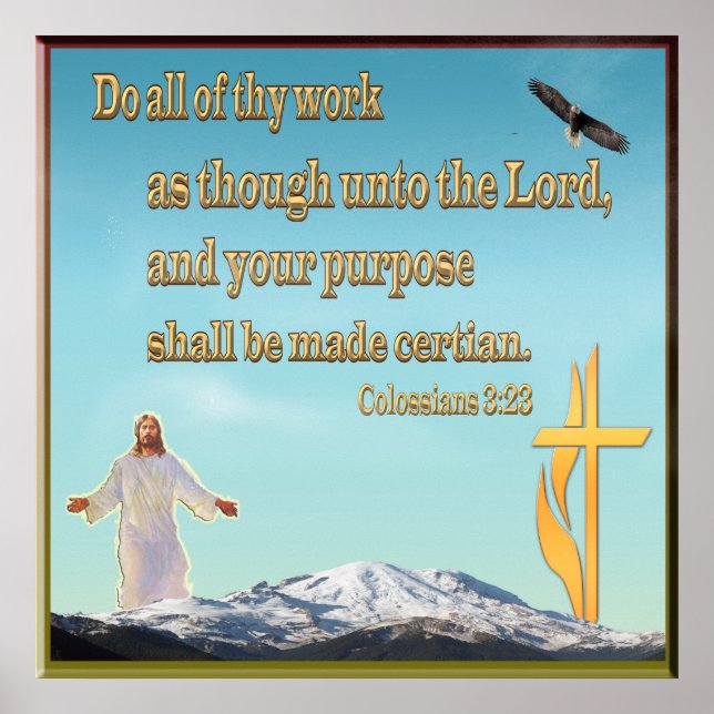 Colossians 3:23 posters (Devant)